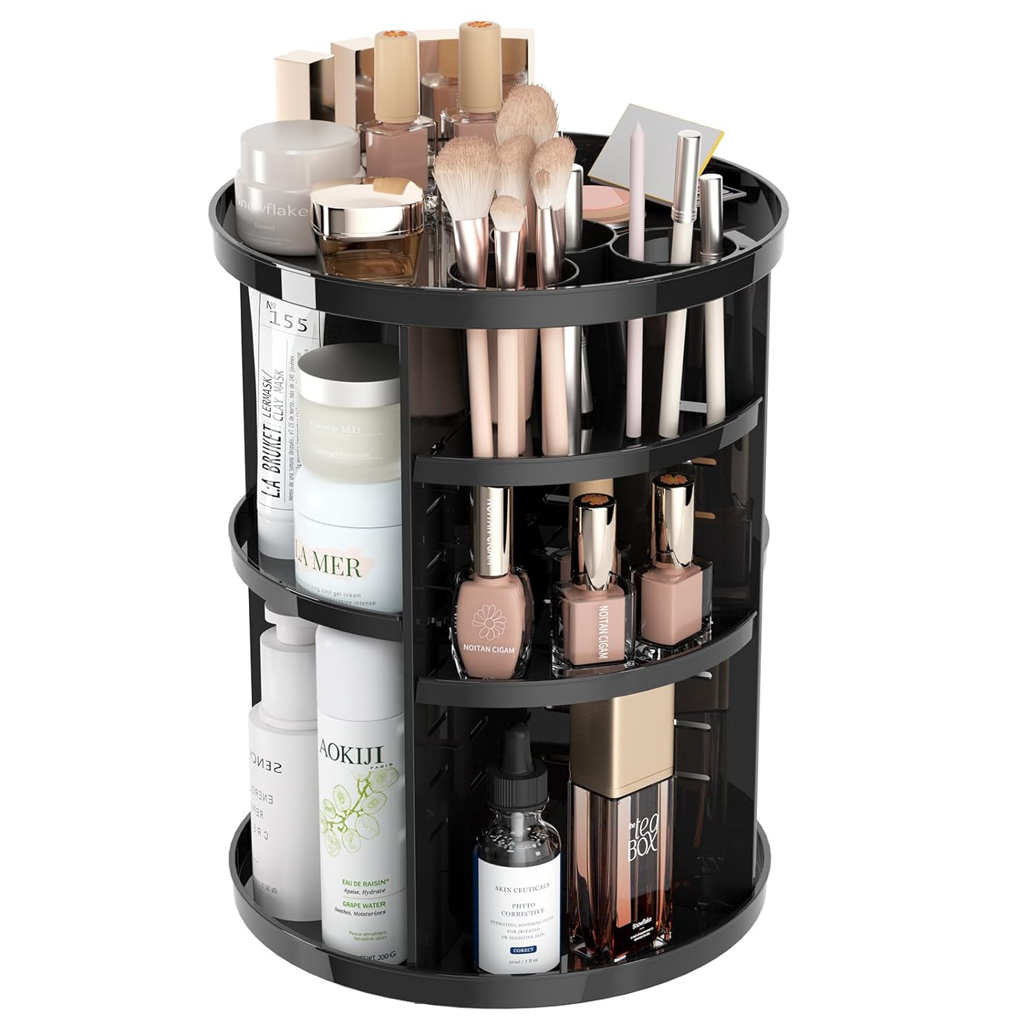 Rotating Makeup Organizer, Adjustable Layers Spinning Organizer, Cosmetic Display Case, Multi-Function Storage Carousel, Makeup Organizer, Makeup Holder, Makeup Stand Rotating Makeup Organizer, Adjustable Layers Spinning Organizer, Cosmetic Display Case, Multi-Function Storage Carousel, Makeup Organizer, Makeup Holder, Makeup Stand